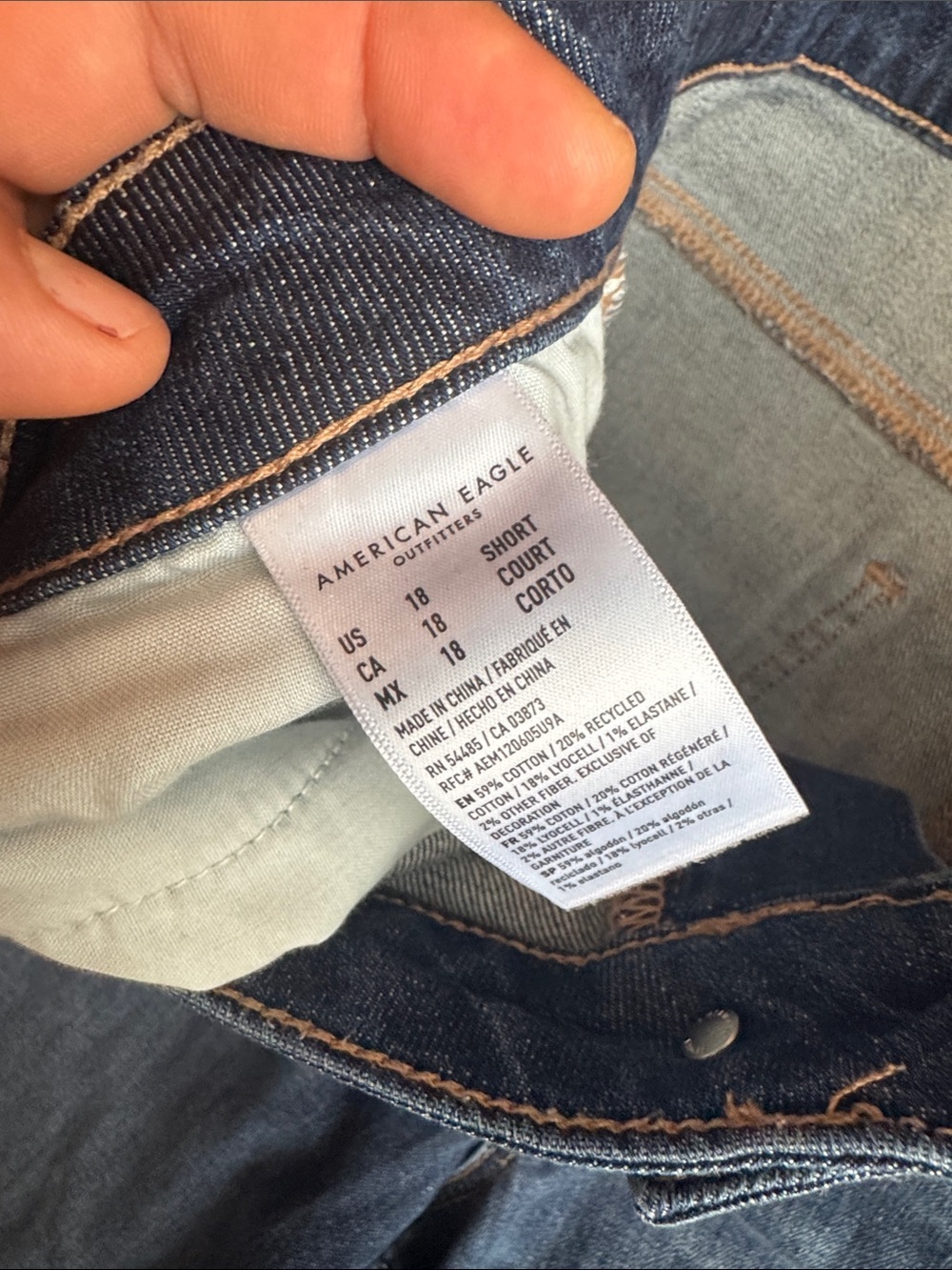 American Eagle Dark Blue wide leg - Picture 4 of 13